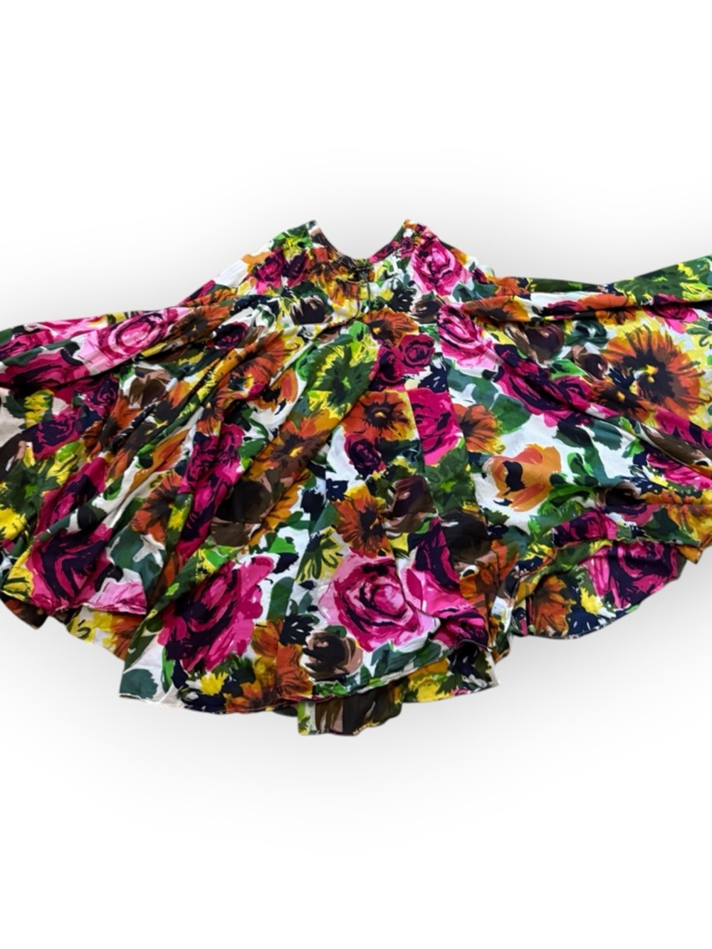 Olivia & Grace 100% Cotton Full Bodied High Rise Floral Maxi Skirt- Womens XL - Picture 2 of 5